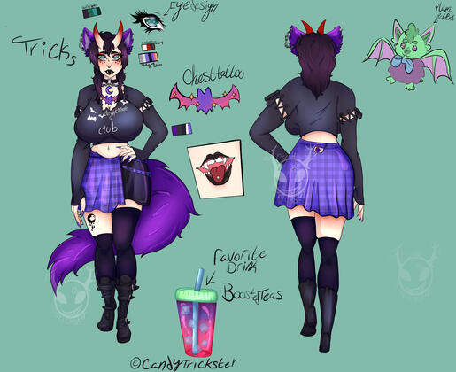 My character sheet for tricks